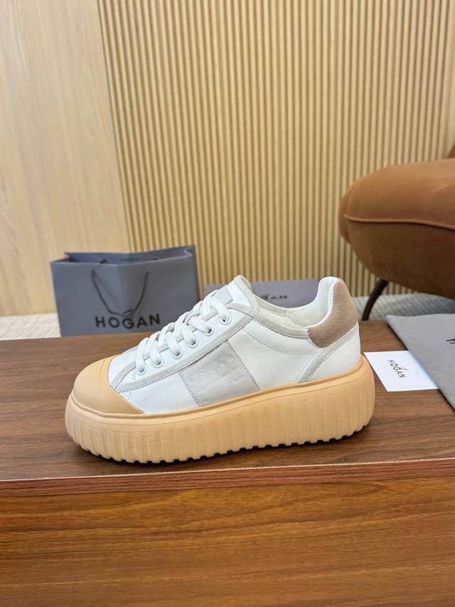 Hogan's newest style at an amazing price! Unisex, stylish round toe, genuine lea