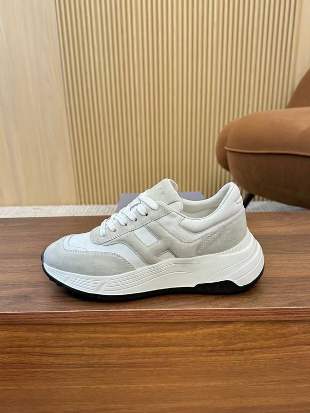 Real Price Hogan 2025 New H-Stripes Series Couple Chunky Platform Dad Shoes, Cas