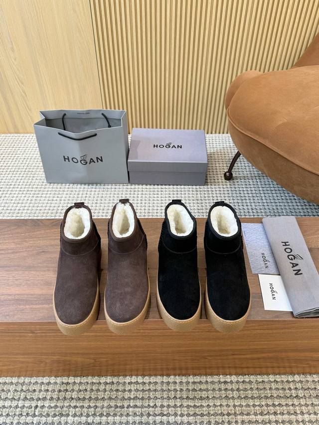 Hogan's newest style at an amazing price! Women's fashionable round-toe genuine