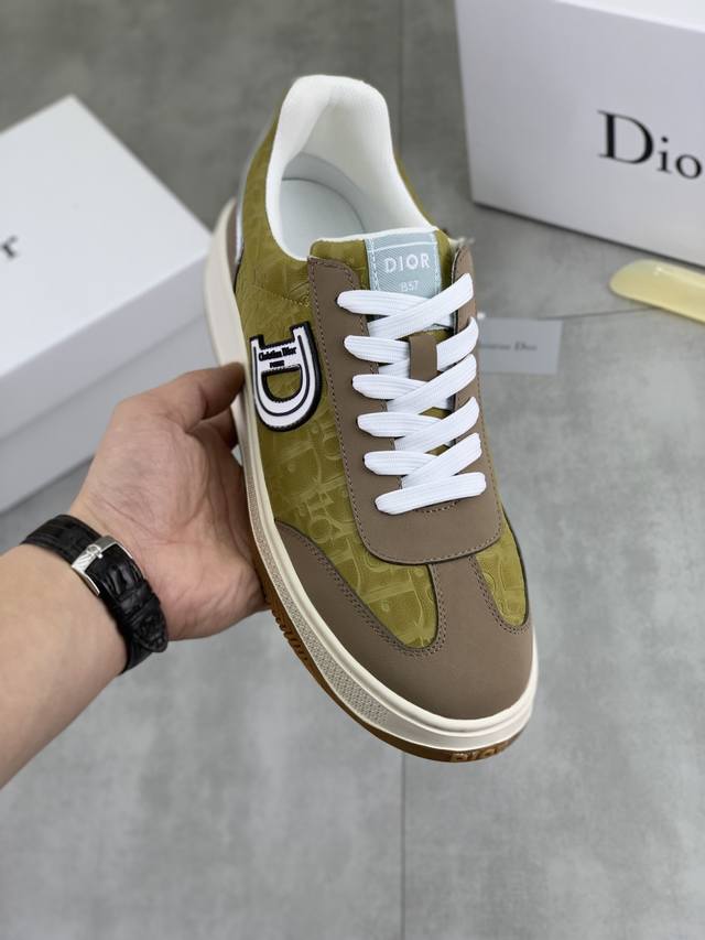 Factory direct price for men's sports shoes, original Dior 2025 Dior lace-up lo