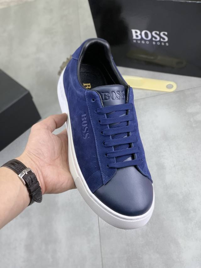 Factory direct price men's sports shoes, original Boss style lace-up men's clas