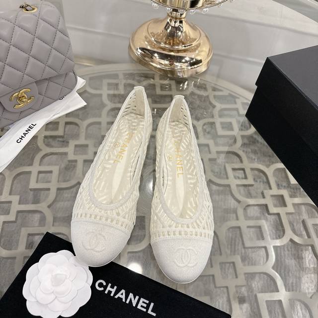 Factory direct price women's shoes sports original Chanel 25Ss woven ballet fla