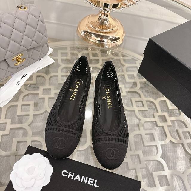 Factory direct price women's shoes sports original Chanel 25Ss woven ballet fla