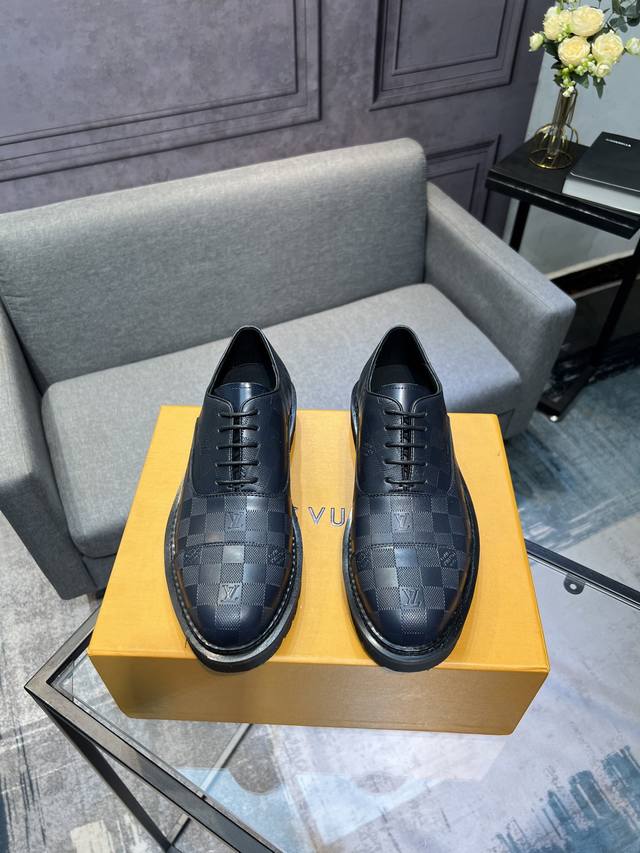 Lv] - High-end quality - Upper: Tumbled cowhide, Nappa leather, brand logo stitc