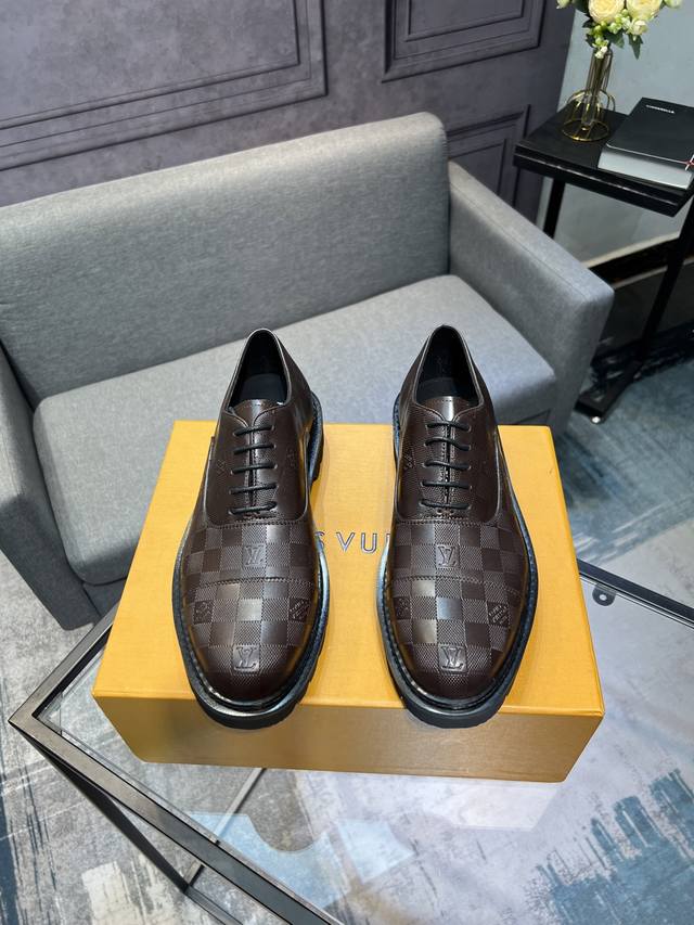 Lv] - High-end quality - Upper: Tumbled cowhide, Nappa leather, brand logo stitc