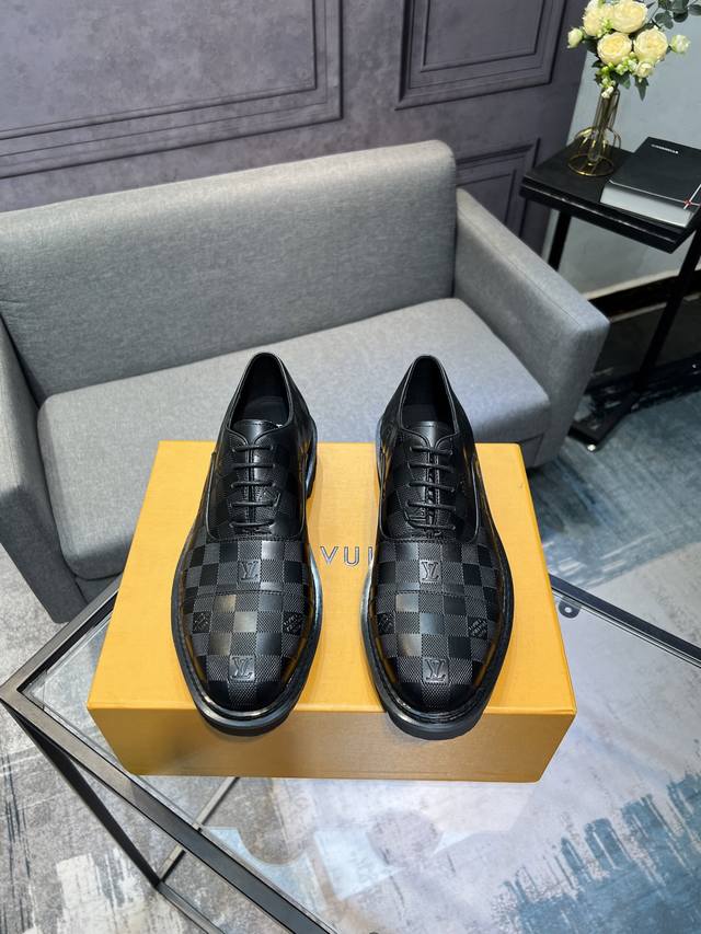 Lv] - High-end quality - Upper: Tumbled cowhide, Nappa leather, brand logo stitc