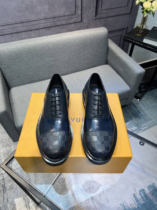 Lv] - High-end quality - Upper: Tumbled cowhide, Nappa leather, brand logo stitc