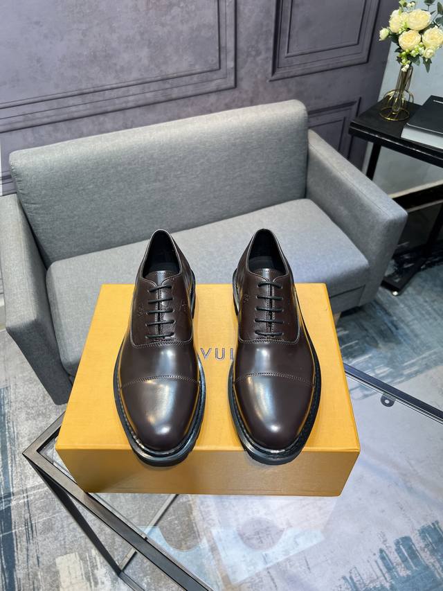 Lv] - High-end quality - Upper: Tumbled cowhide, Nappa leather, brand logo stitc