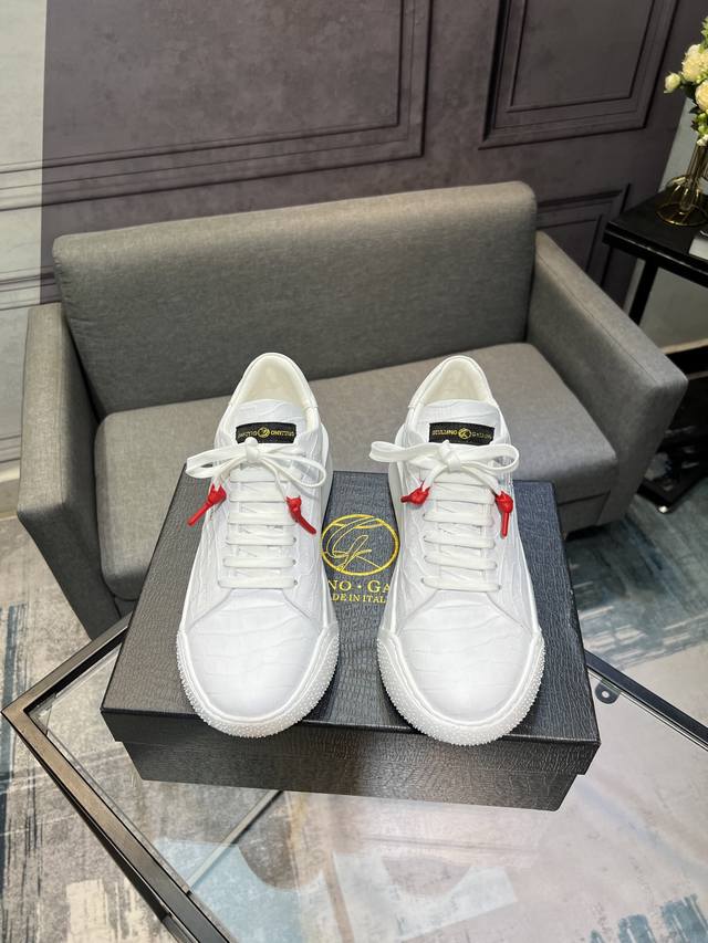 Galiano Nemesis Nappa Leather Snakeskin Platform 5.5cm Low-top Casual Shoes for