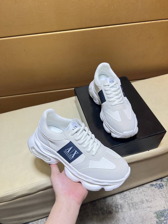 Armani, the world-renowned luxury brand, presents its high-end casual men's shoe