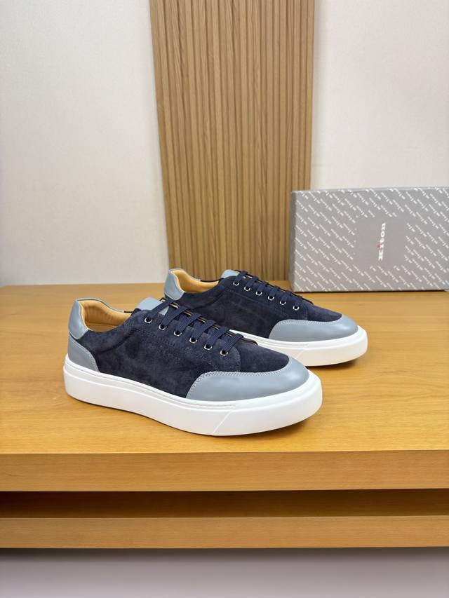 Kiton - High-end quality original single casual sports shoes - Upper: Nappa calf