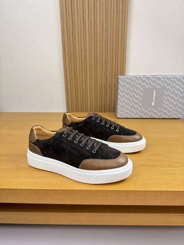 Kiton - High-end quality original single casual sports shoes - Upper: Nappa calf