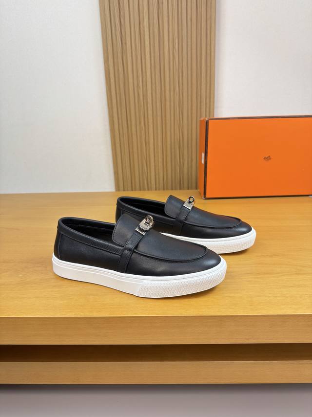 Hermes - High-end quality original single casual sports sneakers - Upper: Nappa