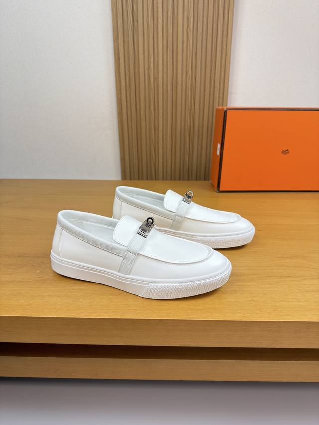 Hermes - High-end quality original single casual sports sneakers - Upper: Nappa