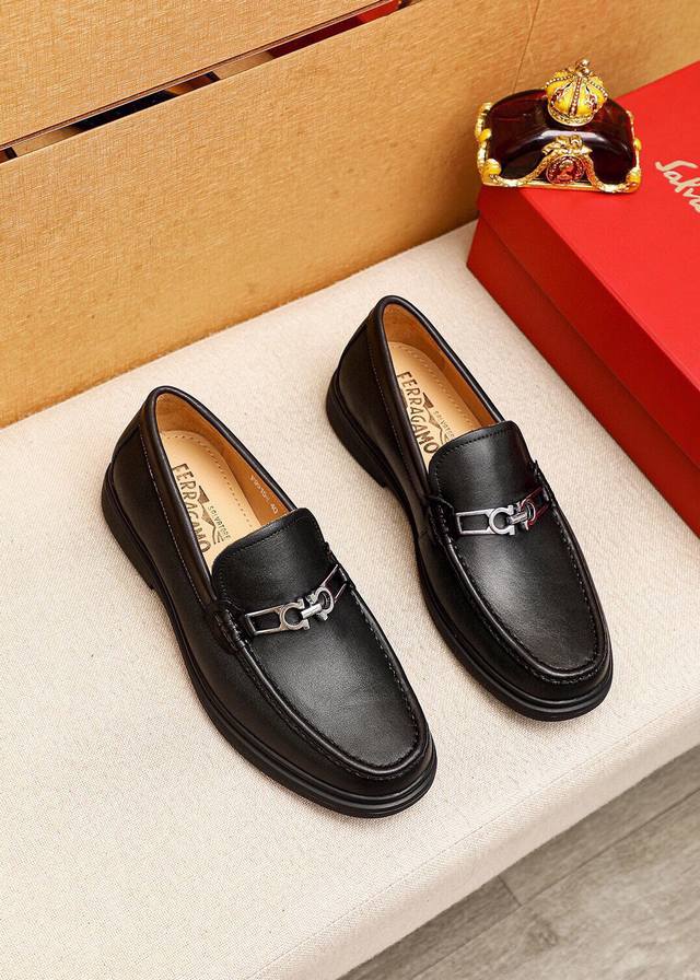 Product Trademark: Ferragamo Casual Leather Shoes True Sizes: 38-44, 45 (Custom