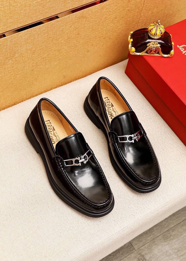 Product Trademark: Ferragamo Casual Leather Shoes True Sizes: 38-44, 45 (Custom