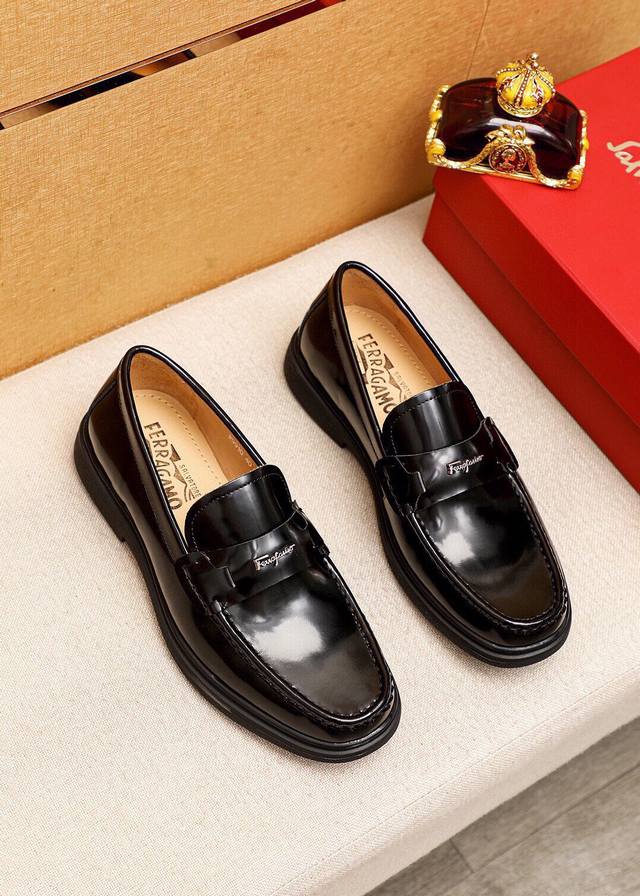 Product Trademark: Ferragamo Casual Leather Shoes True Sizes: 38-44, 45 (Custom