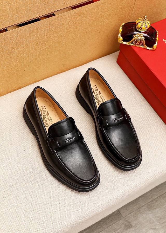 Product Trademark: Ferragamo Casual Leather Shoes True Sizes: 38-44, 45 (Custom