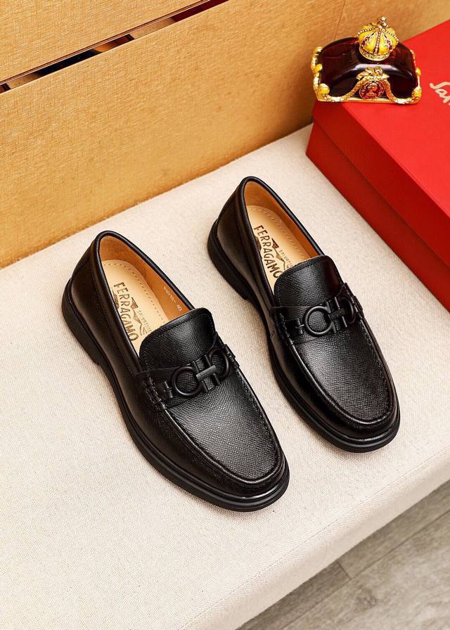 Product Trademark: Ferragamo Casual Leather Shoes True Sizes: 38-44, 45 (Custom
