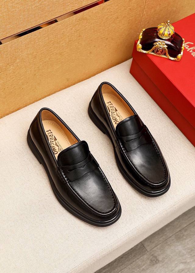 Product Trademark: Ferragamo Casual Leather Shoes True Sizes: 38-44, 45 (Custom
