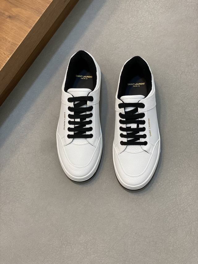 Couple Style Saint Laurent Low-Top Lace-up Sneakers S L61 Official Website New