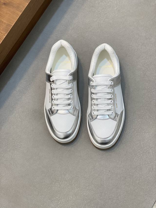 Couple Style Saint Laurent Low-Top Lace-up Sneakers S L61 Official Website New