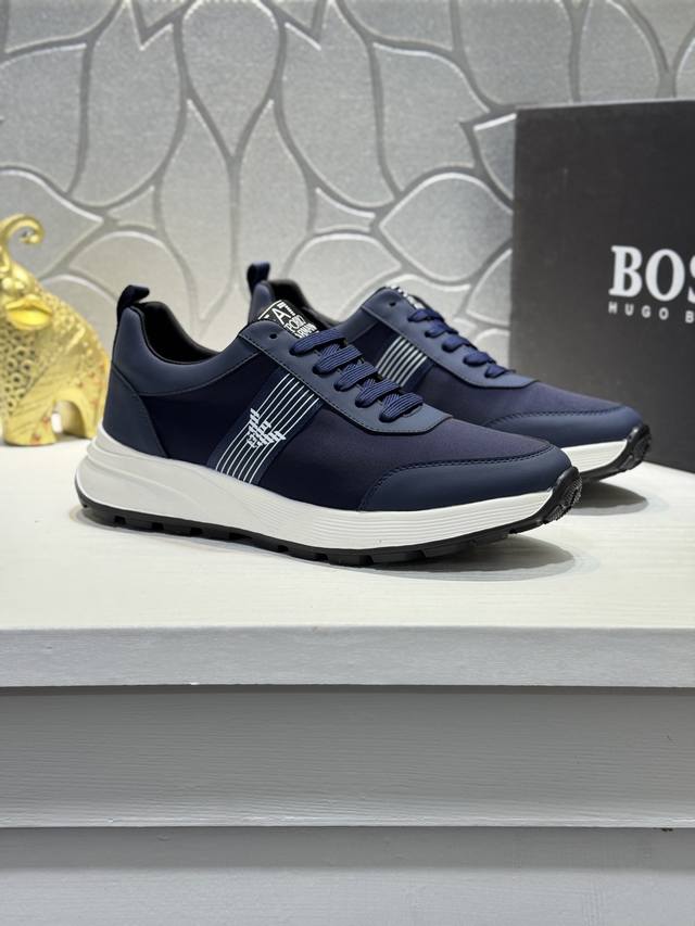 Armani proudly presents its classic casual men's shoes, featuring a brand-new Mi