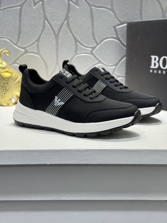 Armani proudly presents its classic casual men's shoes, featuring a brand-new Mi