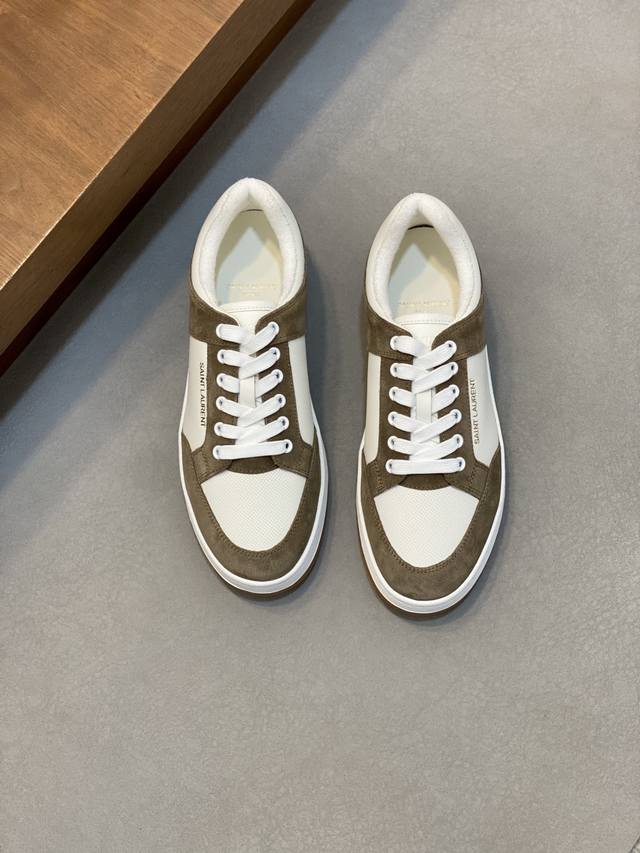 Couple Style Saint Laurent Low-Top Lace-up Sneakers S L61 Official Website New