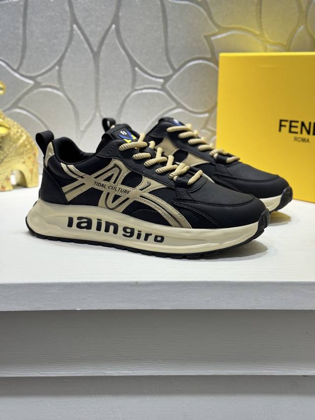 Fendi Men's Casual Sports Shoes, featuring comfortable and slip-resistant perfor