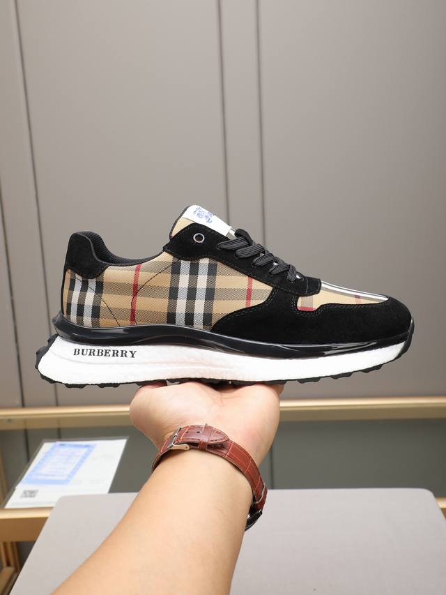 Burberry, a top-tier fashion brand, presents a men's shoe that can complement v