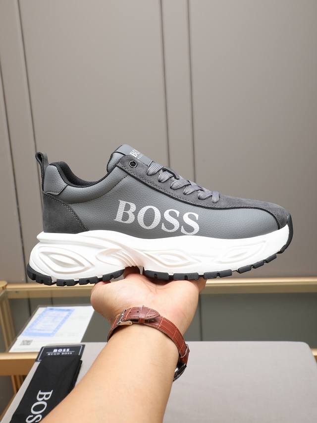 Boss, a top-tier fashion brand, presents a men's shoe that can complement variou