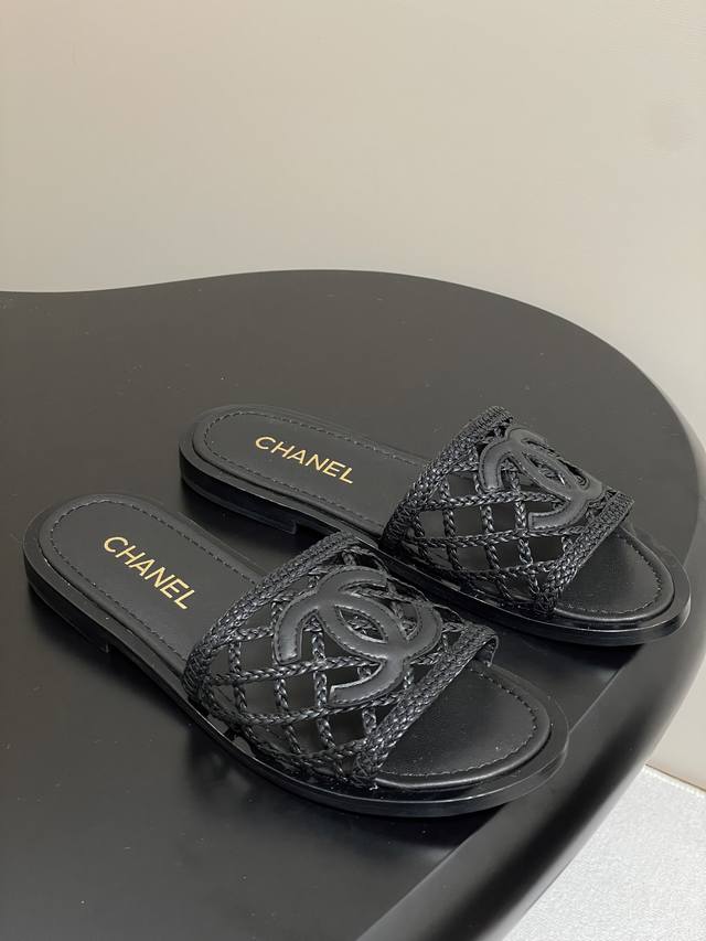 Factory Price p 26p Summer New Chanel Classic Double C One-Strap Slip-On Flat S