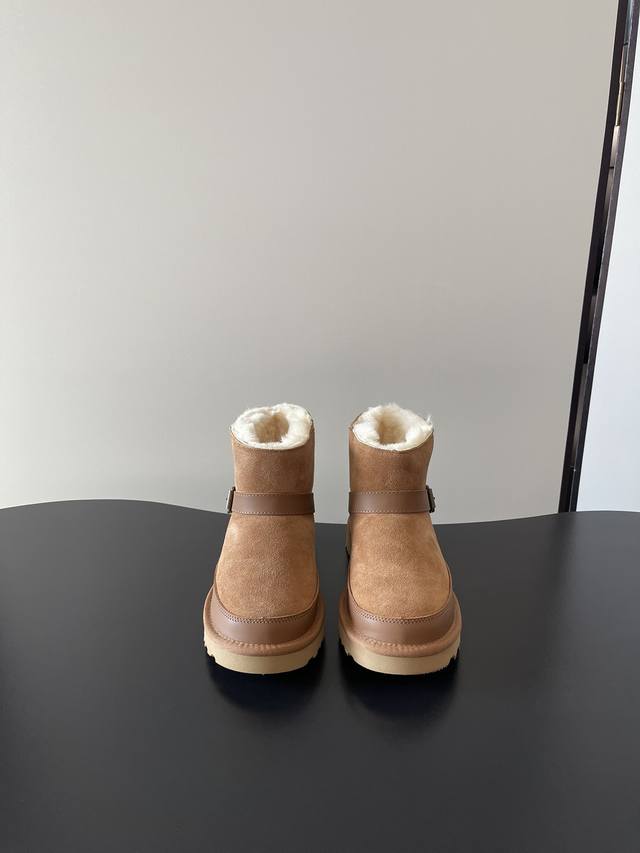 Ugg 4512 Latest Belt Buckle Flat Super Wool Anti-Slip Ski Boots Top Quality Orig