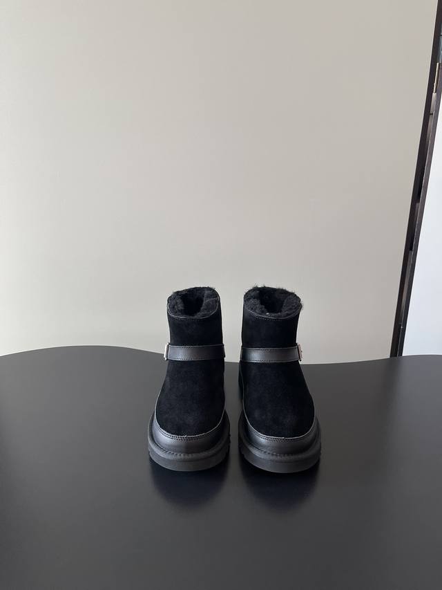 Ugg 4512 Latest Belt Buckle Flat Super Wool Anti-Slip Ski Boots Top Quality Orig