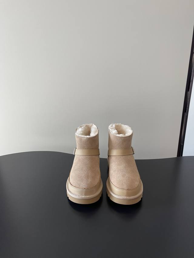 Ugg 4512 Latest Belt Buckle Flat Super Wool Anti-Slip Ski Boots Top Quality Orig