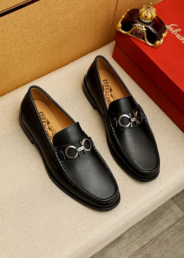 Product Trademark: Ferragamo Casual Leather Shoes True Sizes: 38-44, 45-46 (Cus