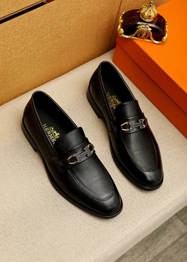 Product Trademark: Hermes Casual Leather Shoes True Sizes: 38-44, 45, 46 (Custo