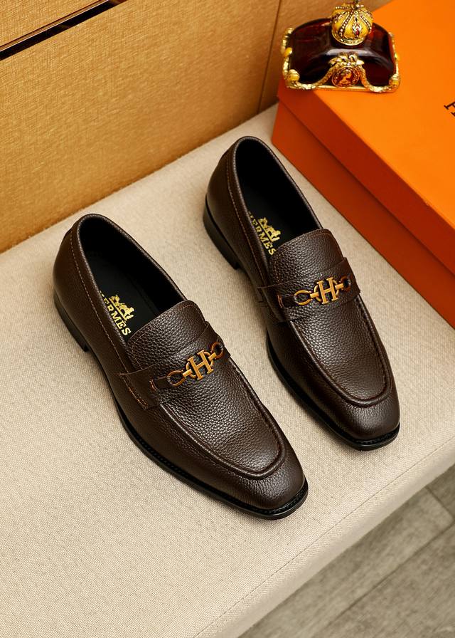 Product Trademark: Hermes Casual Leather Shoes True Sizes: 38-44, 45-46 (Custom