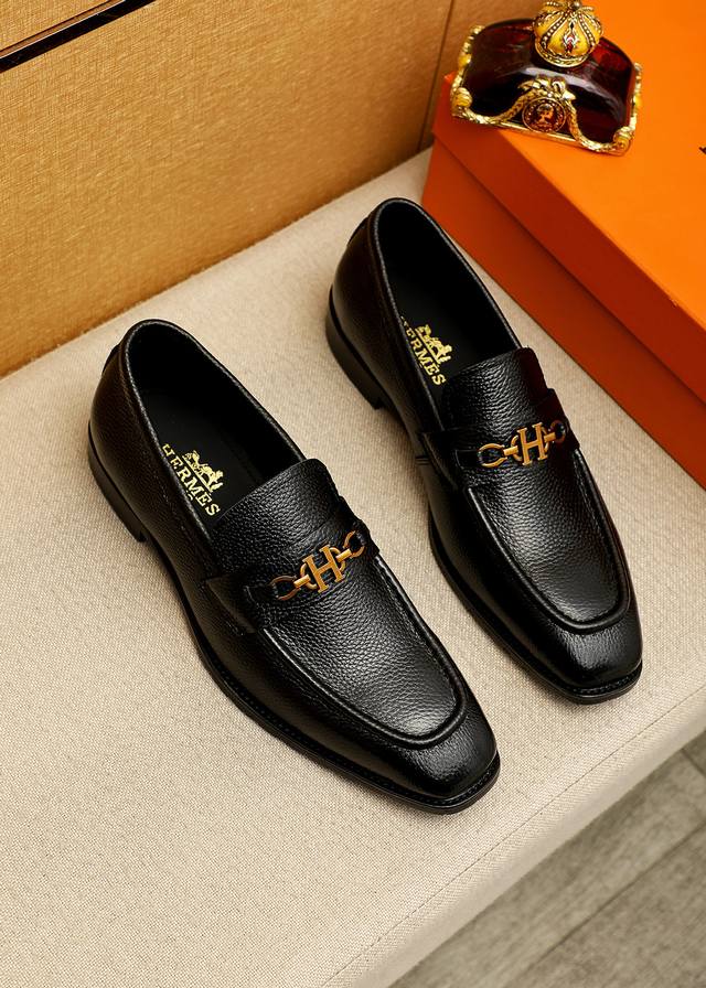 Product Trademark: Hermes Casual Leather Shoes True Sizes: 38-44, 45, 46 (Custo