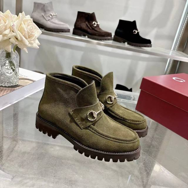 Long-term stock 4-inch women's boots Gucci fashion bestseller cleverly uses roun