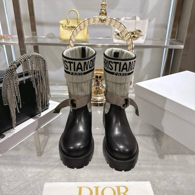 Factory Direct Dior New Sock Boots, Ankle Boots, Stretch Knee-High Boots The bo
