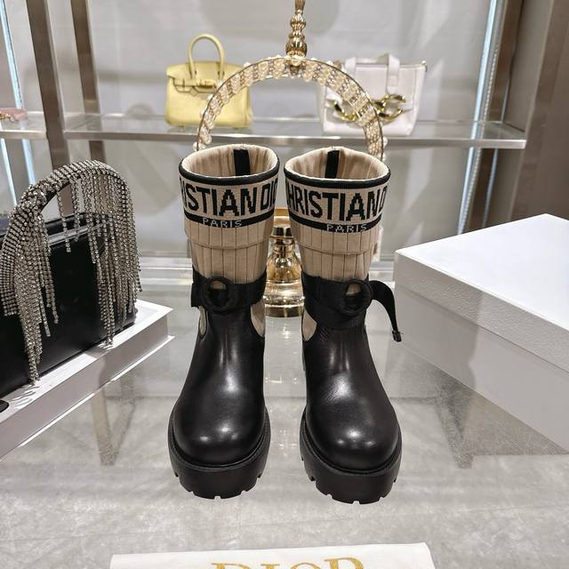 Factory Direct Dior New Sock Boots, Ankle Boots, Stretch Knee-High Boots The bo