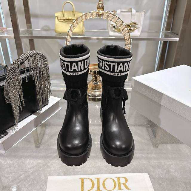 Factory Direct Dior New Sock Boots, Ankle Boots, Stretch Knee-High Boots The bo