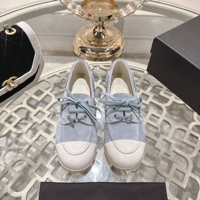 Chanel 26C Early Spring New Color Block Suede Loafers Super soft and incredibly