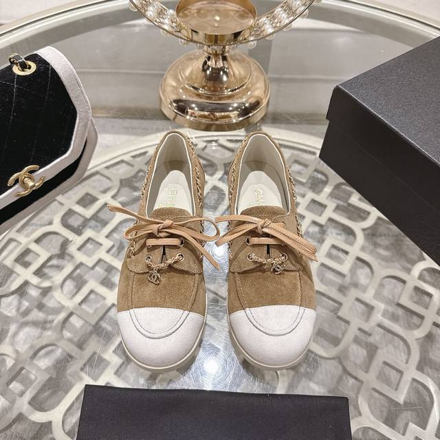 Chanel 26C Early Spring New Color Block Suede Loafers Super soft and incredibly