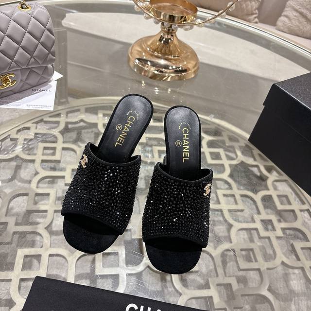 Chane* | Chanel 25Ss Spring/Summer New Runway Style Double C High-Heeled Slipper