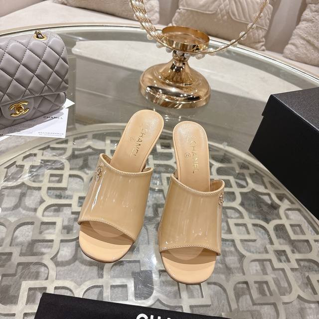 Chane* | Chanel 25Ss Spring/Summer New Runway Style Double C High-Heeled Slipper