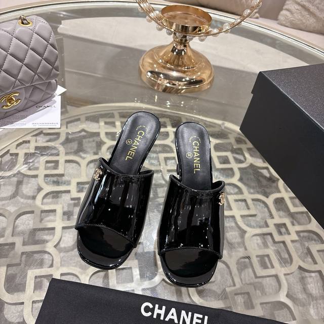 Chane* | Chanel 25Ss Spring/Summer New Runway Style Double C High-Heeled Slipper