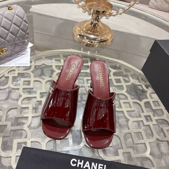 Chane* | Chanel 25Ss Spring/Summer New Runway Style Double C High-Heeled Slipper